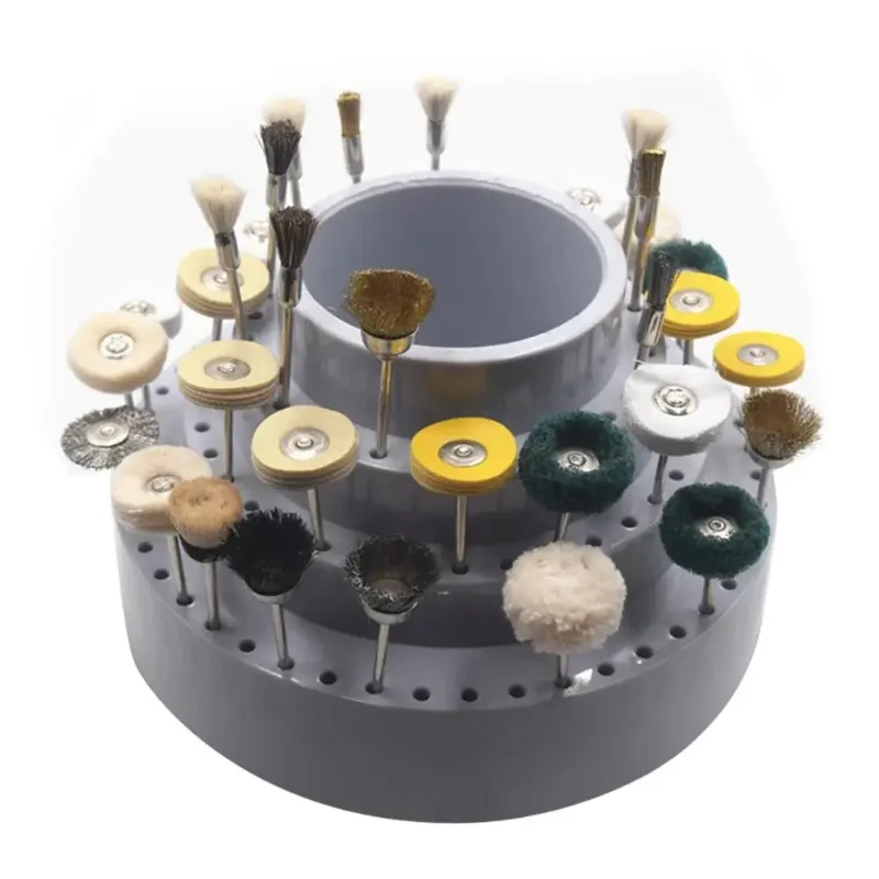 Professional Rotating Round Shape Drill Bit Storage Case Grinding Tool Tip Stand Organizer Jewelry Making Tool for Jeweler