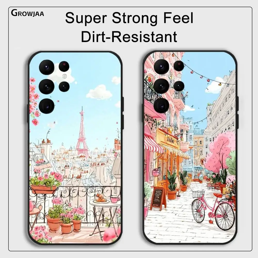 

Cute pink girlish heart Phone Case For Samsung Galaxy S25 S24 S22 S23 Ultra S21 S20 Plus 5G Protective Silicone Funda