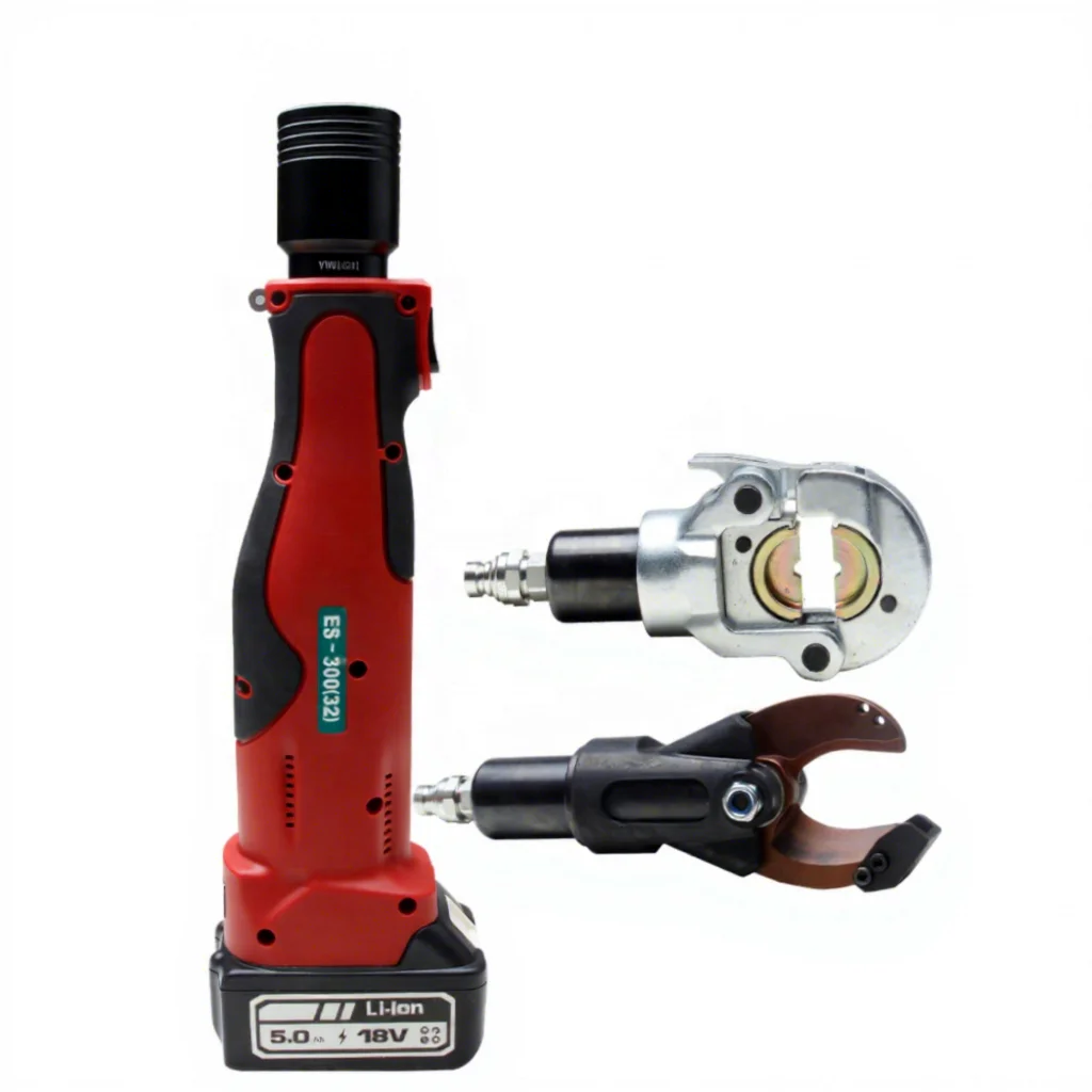 ES-300/32 2-in-1 18V/4.0Ah battery-powered steel hydraulic tool with an output of 60Kn for cutting and crimping copper