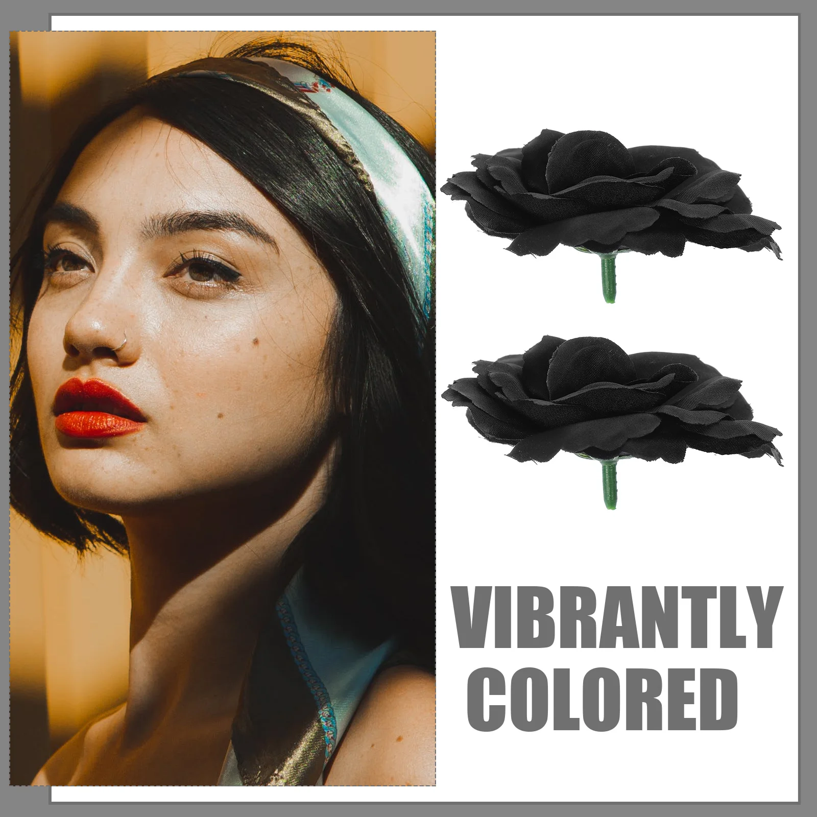 

50pcs Black Silk Flower Artificial Heads For Diy Diy Decoration Flower Wedding Party Home Garden Craft Decoration