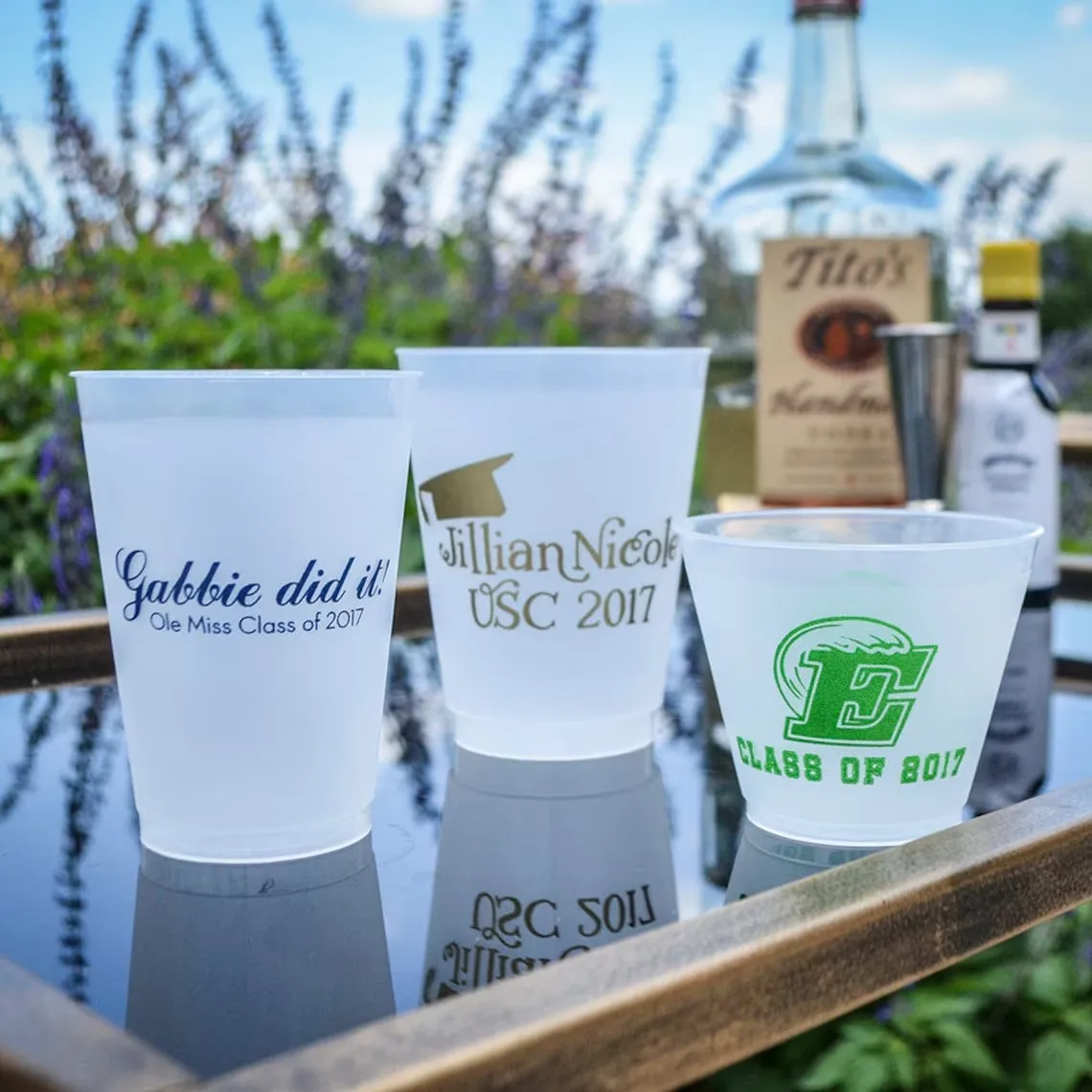 

10pcs Graduation Party Cups, Custom Graduation Cups, Personalized Party Cups, Printed Shatterproof Cups, Graduation Favors