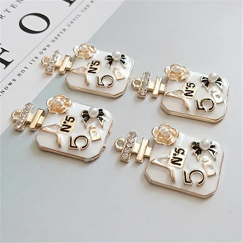 10pcs Metal Pearl Flatback Rhinestone Embellishments for Craft