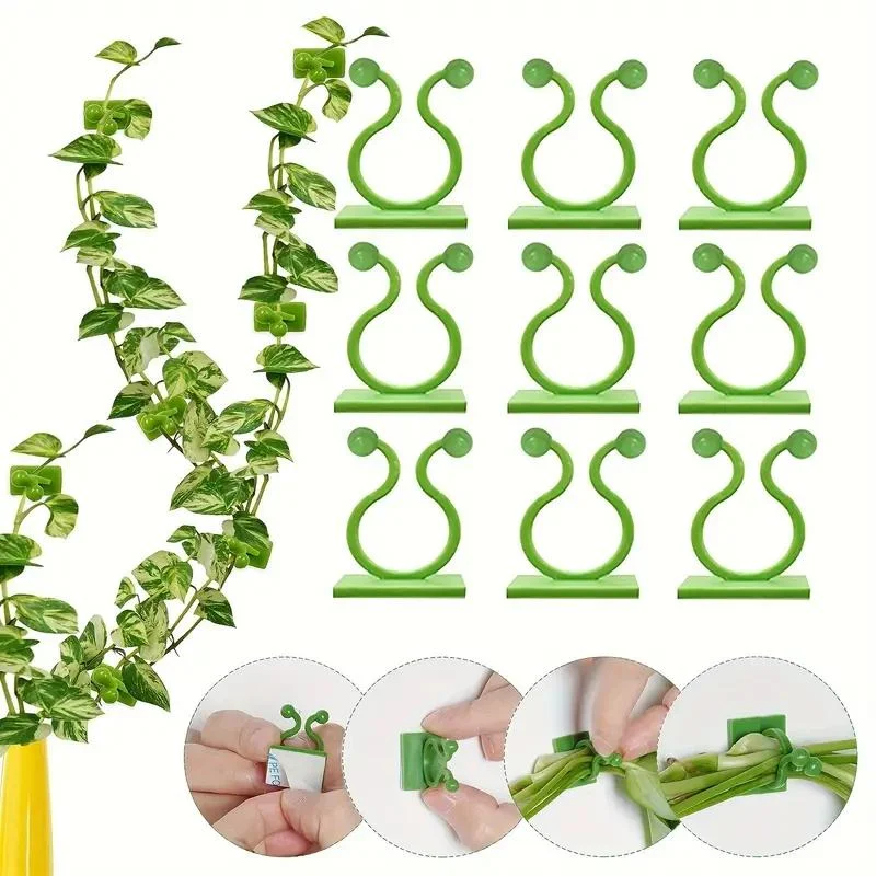 

Garden Plant Climbing Wall Clips Vine Buckle Hook Rattan Clamp Fixator Self-Adhesive Plant Stent Invisible Vine Climbing Fixed