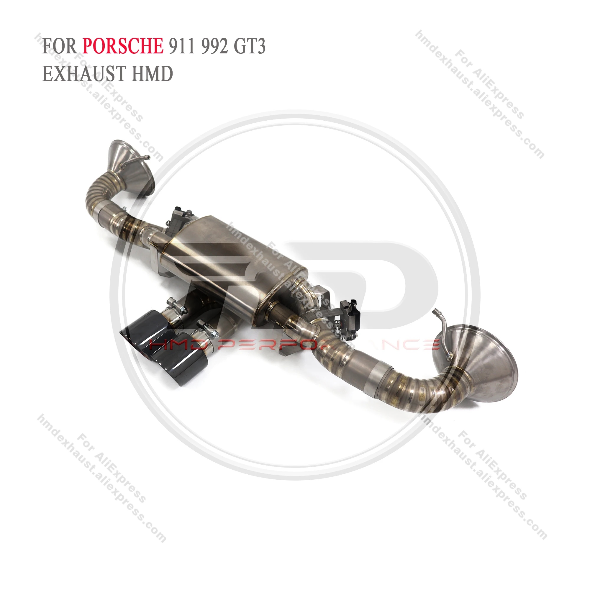 HMD Catback for Porsche 911 992 GT3 4.0T Exhaust System Titanium Alloy Performance Muffler Valve Pipe Car Accessories