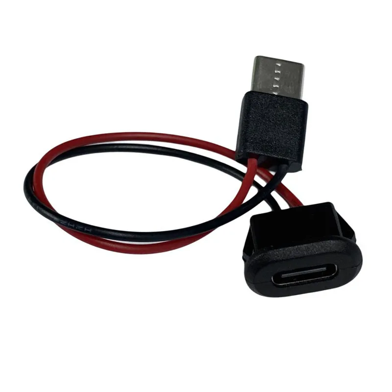 Type C Female to Male Extension Adapter Direct Press Glued Waterproof Charging Connector for Desk Lamp Car Modification DIY