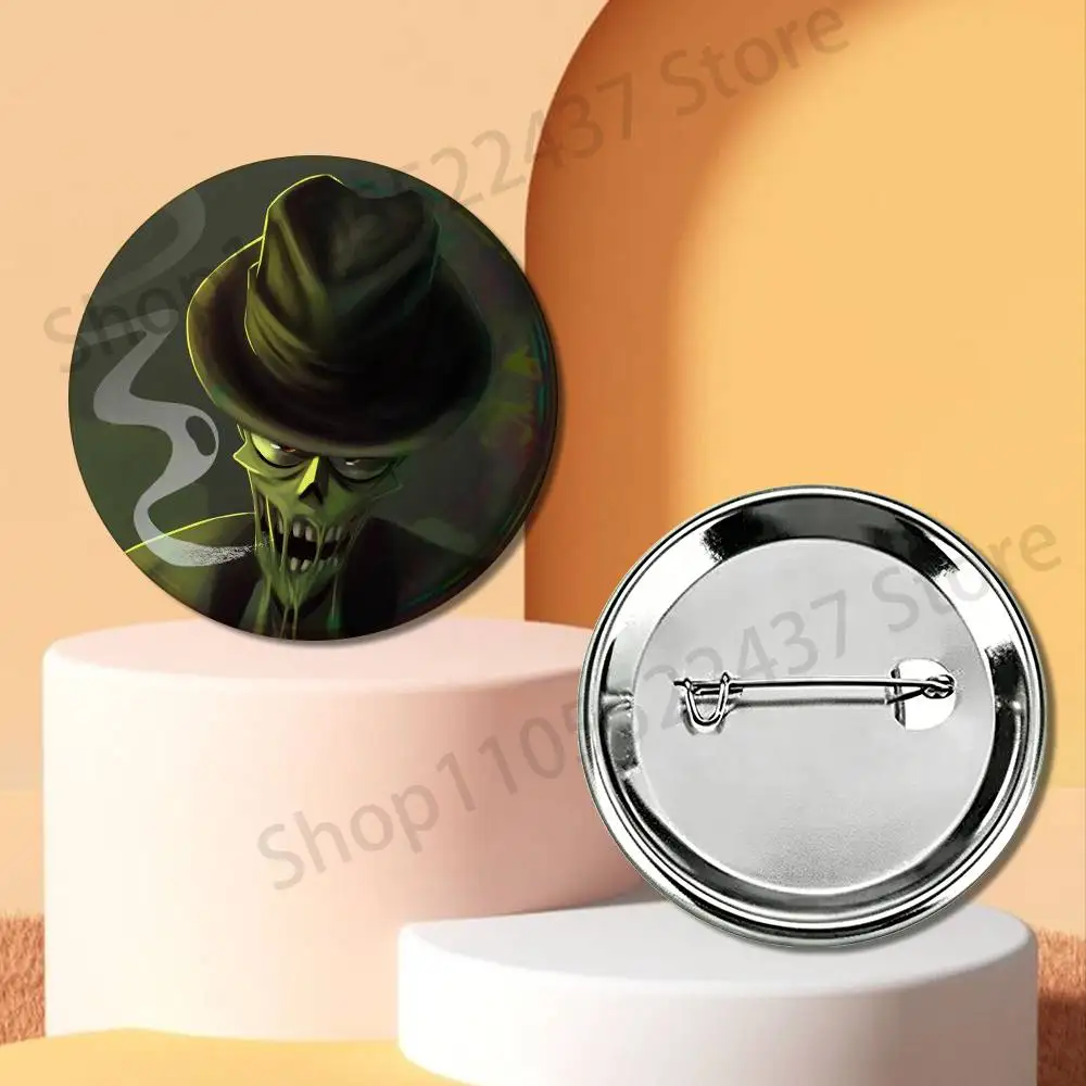Cartoon the G-Gaslight D-District Enamel Pins Badge Round Brooch for Backpack Decor Accessories
