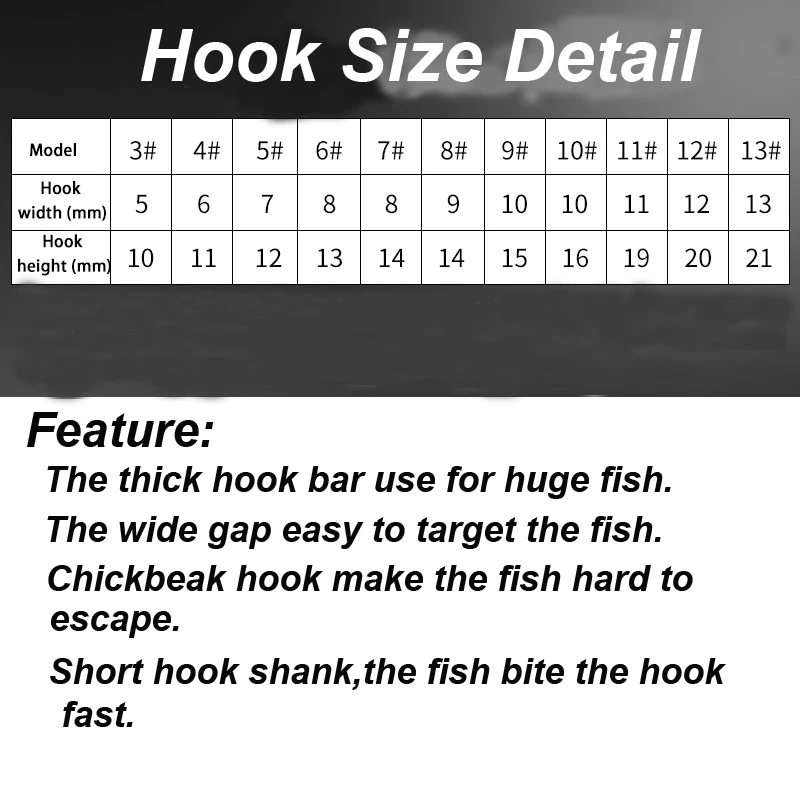 YUCONG String Hooks 3#-13# High Carbon Steel Fishing Hook Rigs Swivel Single Fishhook Combin 5 Haken Barbed Sharp hameçons Pesca