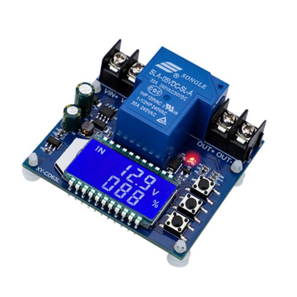 DC6-60V 30A batteria di accumulo ricarica modulo di controllo scheda di protezione caricabatterie interruttore orario Display LCD XY-CD63L