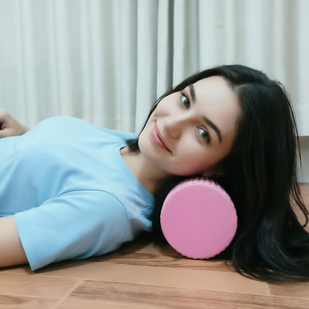 Premium Hexagon Pattern Yoga Roller EVA Foam Massage Stick for Pilates & Home Workouts 44.5cm Length