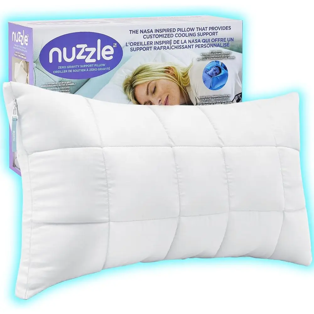 

Luxury Queen Size Adjustable Pillow - Ergonomic Support for Side, Back, or Stomach Sleepers