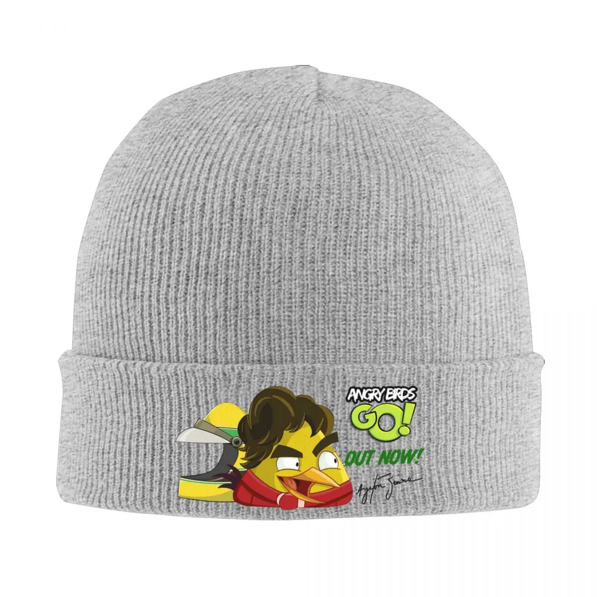 Ayrton Senna-gorro de coche de carreras de pájaros para hombre y mujer, gorro de punto divertido, gorro de calle, Otoño e Invierno