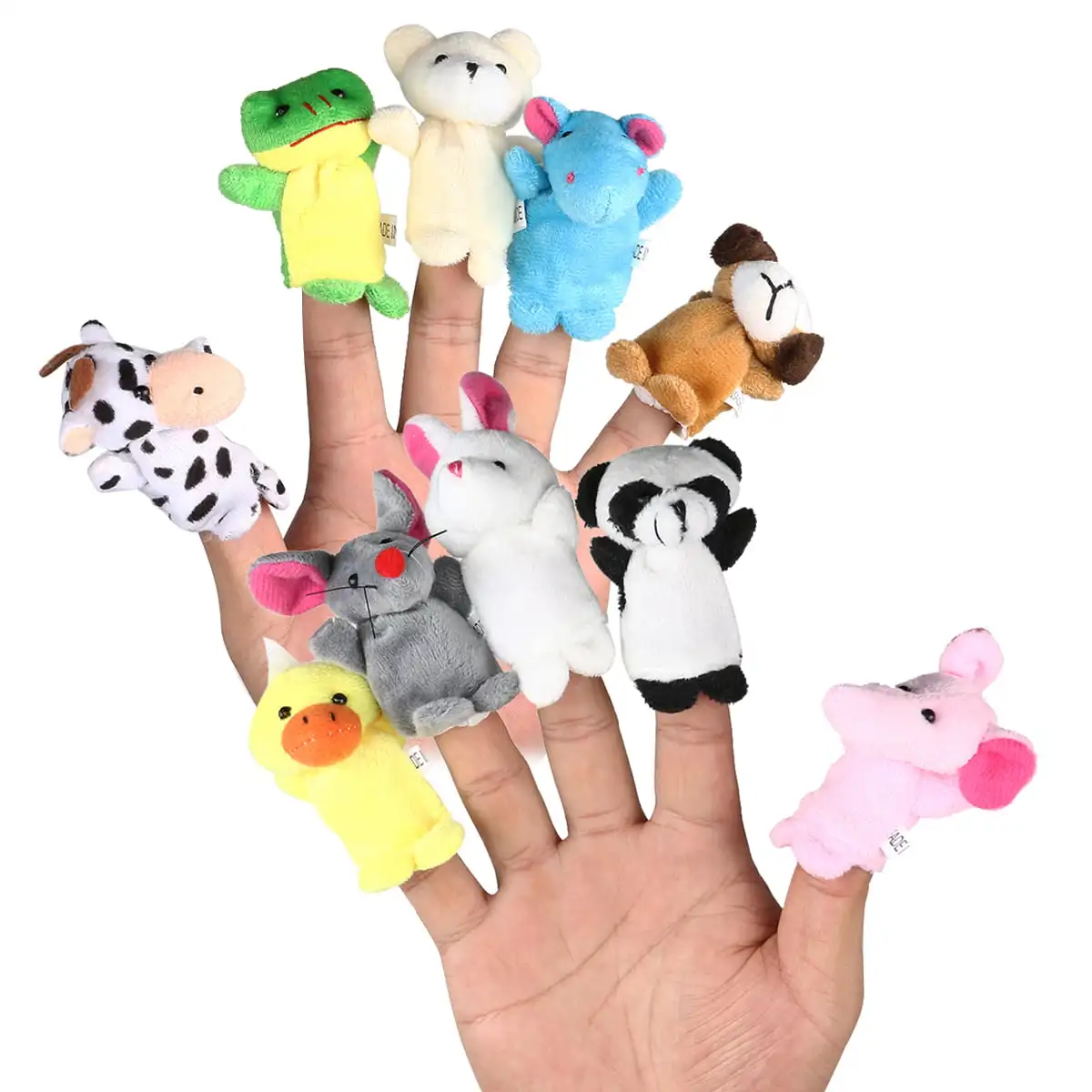 

10 Pcs Cute Animals Finger Puppets Set Educational Toys Story Time Finger Puppets Cartoon PP Cloth Play Toys Accessories