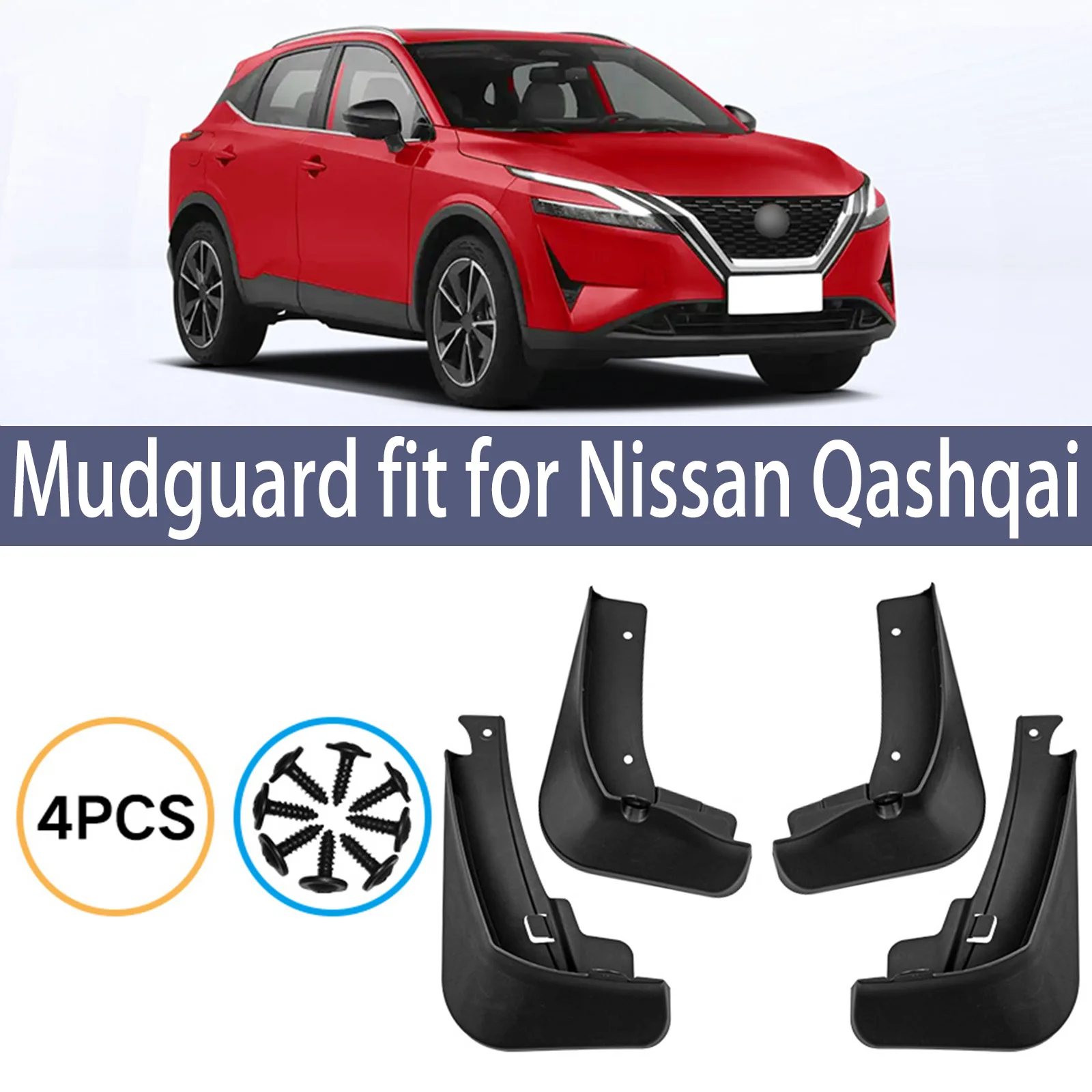 

Car Mud Flaps for Nissan Qashqai 2023 2024 Mudguard Splash Guards Fender Front Rear Mudflaps Exterior Accessories