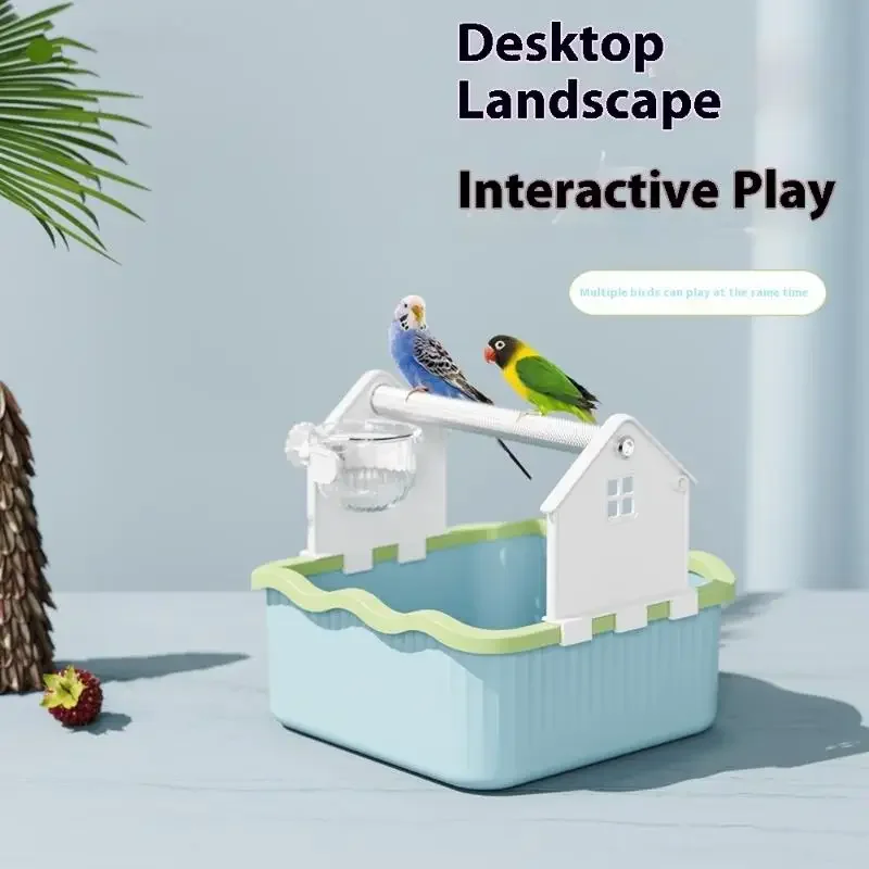 الببغاء سطح المكتب حامل Perches حامل الببغاوات أنبوب حامل رف ممارسة الملعب القابلة للإزالة الجدول حامل لوازم تدريب الطيور