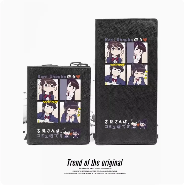 Anime Komi-san wa, Komyushou desu Fashion Wallets PU Purse Card Coin Zipper Money Bag Cosplay Gift B118