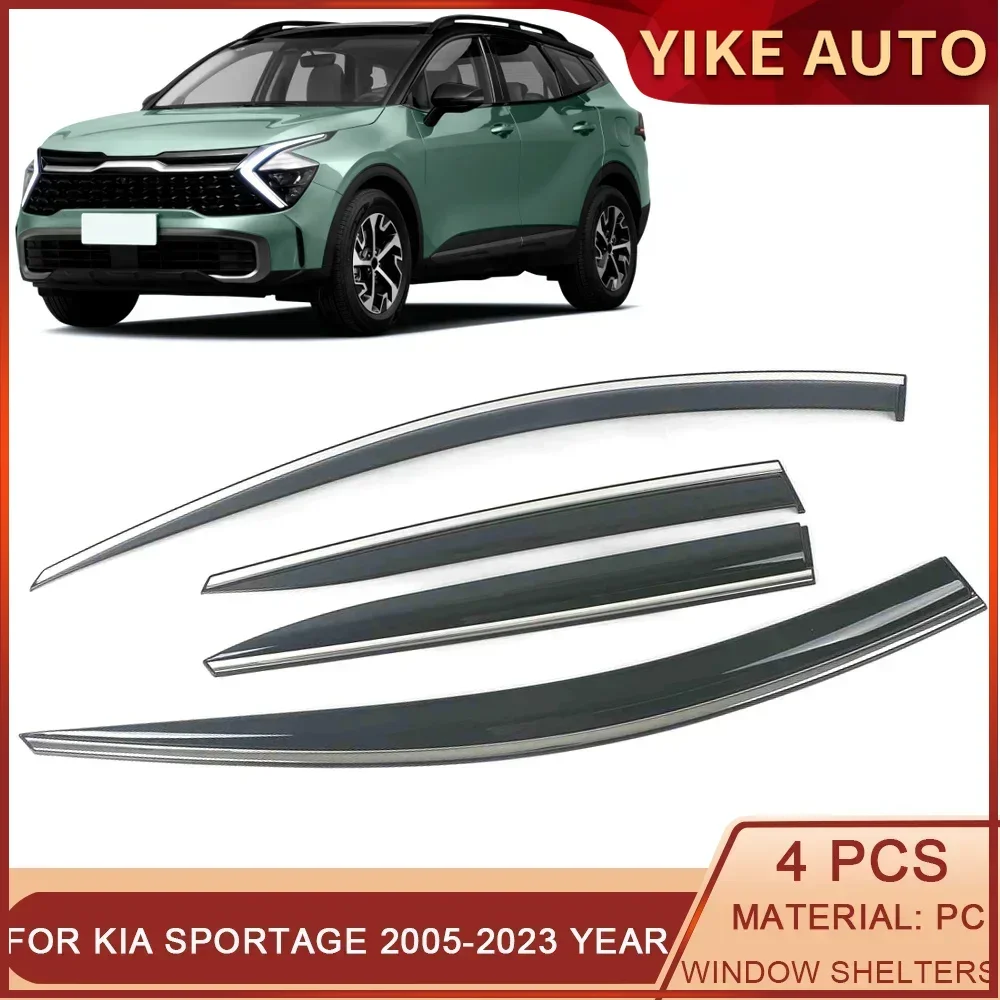 

For Kia Sportage 2005-2023 NQ5 QL Car Window Sun Rain Shade Visors Shield Shelter Protector Cover Sticker Exterior Accessories