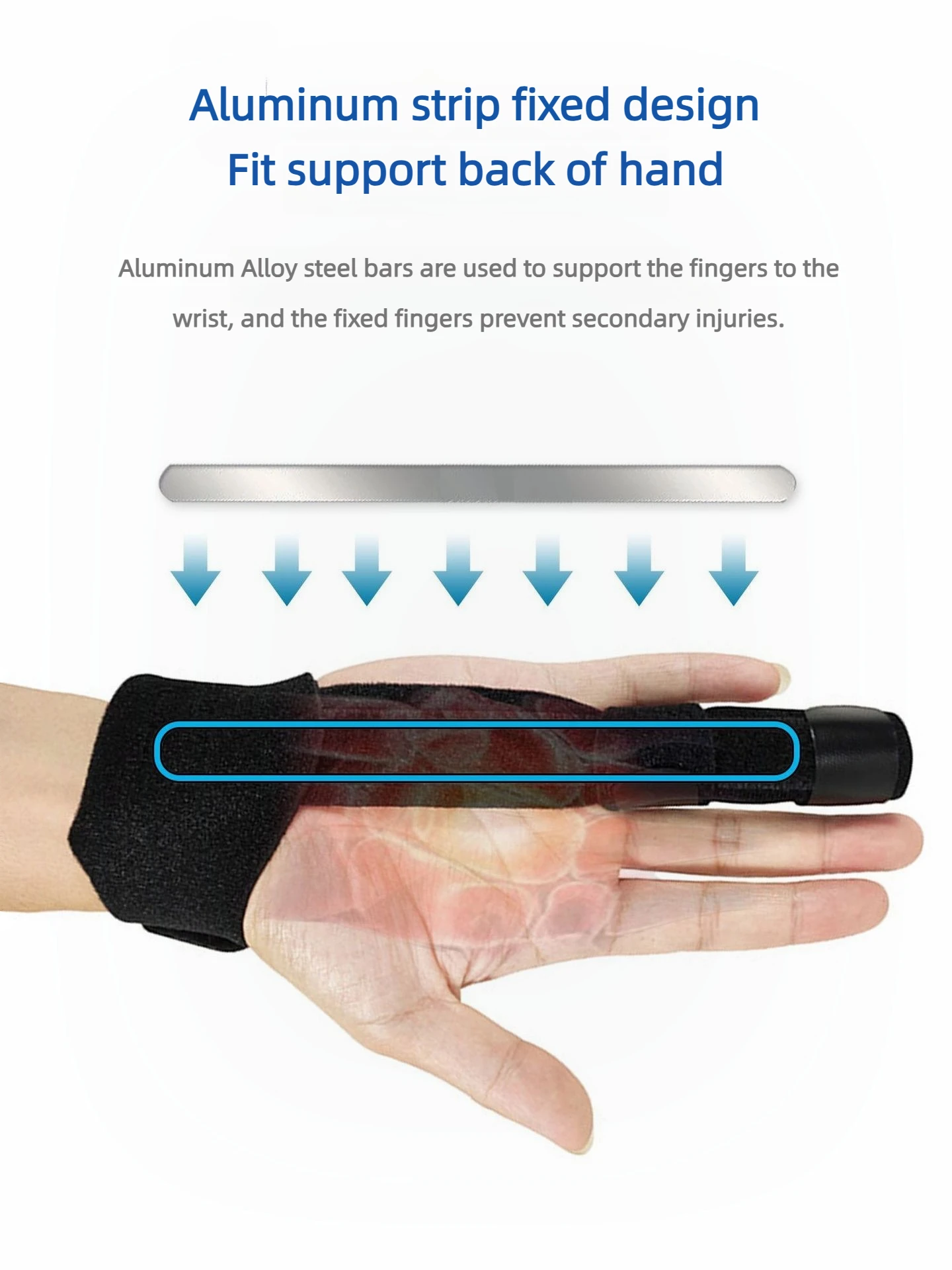 1PC Finger Splint-Hand and Wrist Brace Support-Straightening Immobilizer For Sprains Pain Relief Arthritis Tendonitis