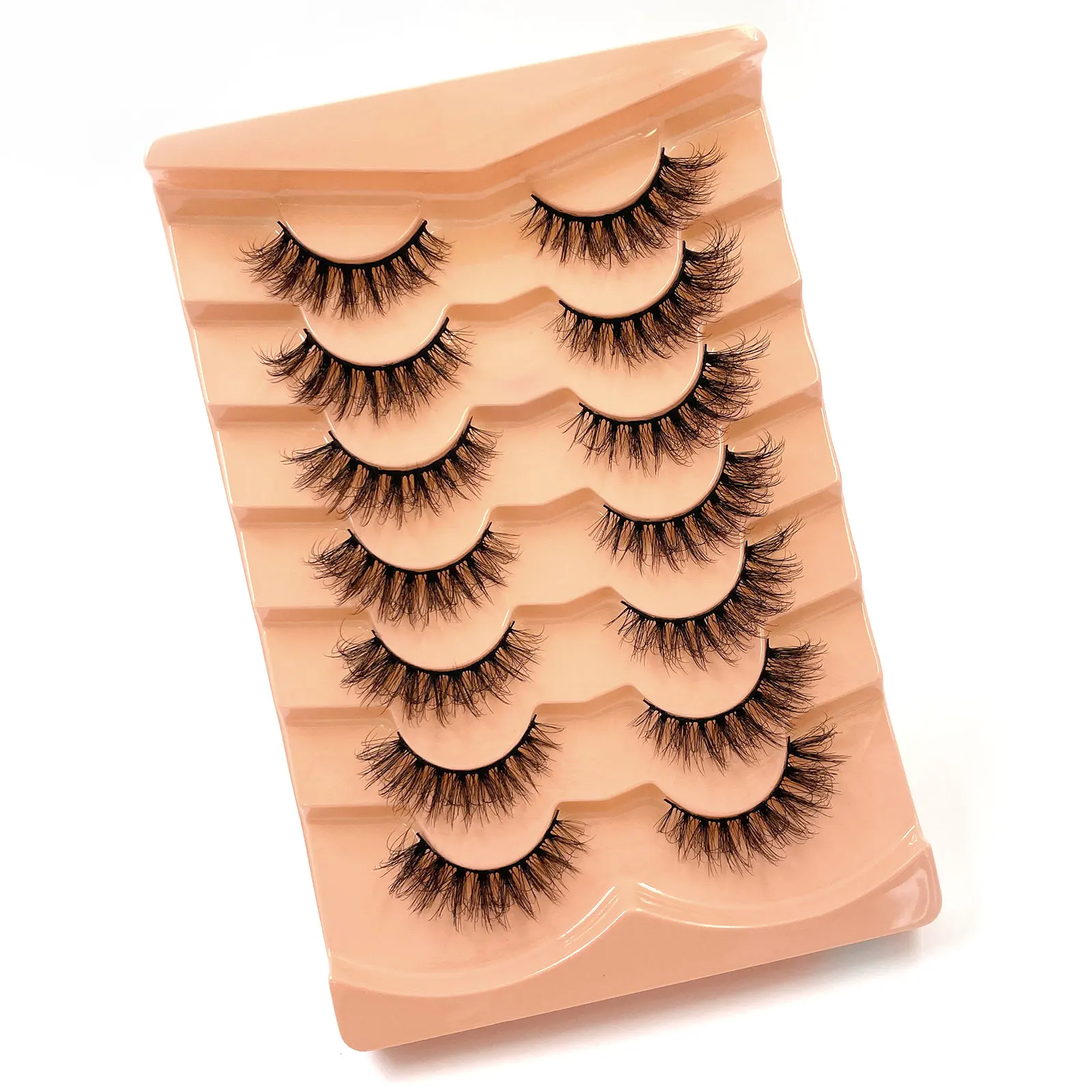 Neue 7 Paar Dicke, 3D-Simulierte Nerzfell-Falschwimpern Kurze, Dramatische Falschwimpern Großhandel Komplette Linie Falsche Wimpern – Detail 24