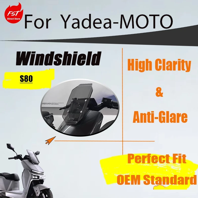 

Ветровое стекло для электроскутера Yadea Star Ship S80, модифицированное, с улучшенной аэродинамикой, передний дефлектор, ветровое стекло для электроскутера S80