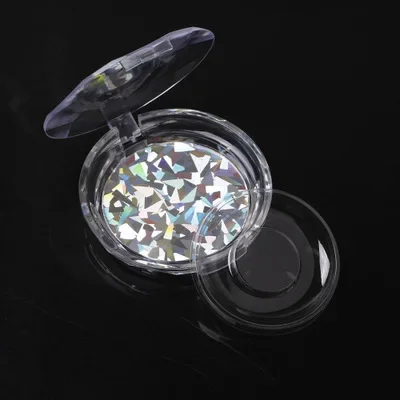 10 Colors False Eyelash Packing Box Transparent Lid Tray Individual Magnet Eyelashes Stand Acrylic Pad Lash Round Storage Tool
