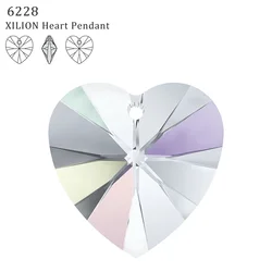 Original Crystal 6228 XILION Heart Pendant (1 Piece) 100% Made in Austria Beads for DIY Jewelry