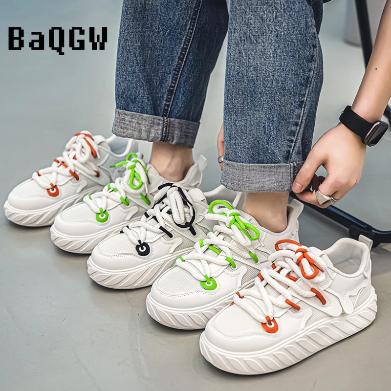 Korea Style White Shoes Men Hip Hop Punk Skateboard Shoes Fashion Sneakers Student Outdoor Sports Casual Shoes for Women Sneaker