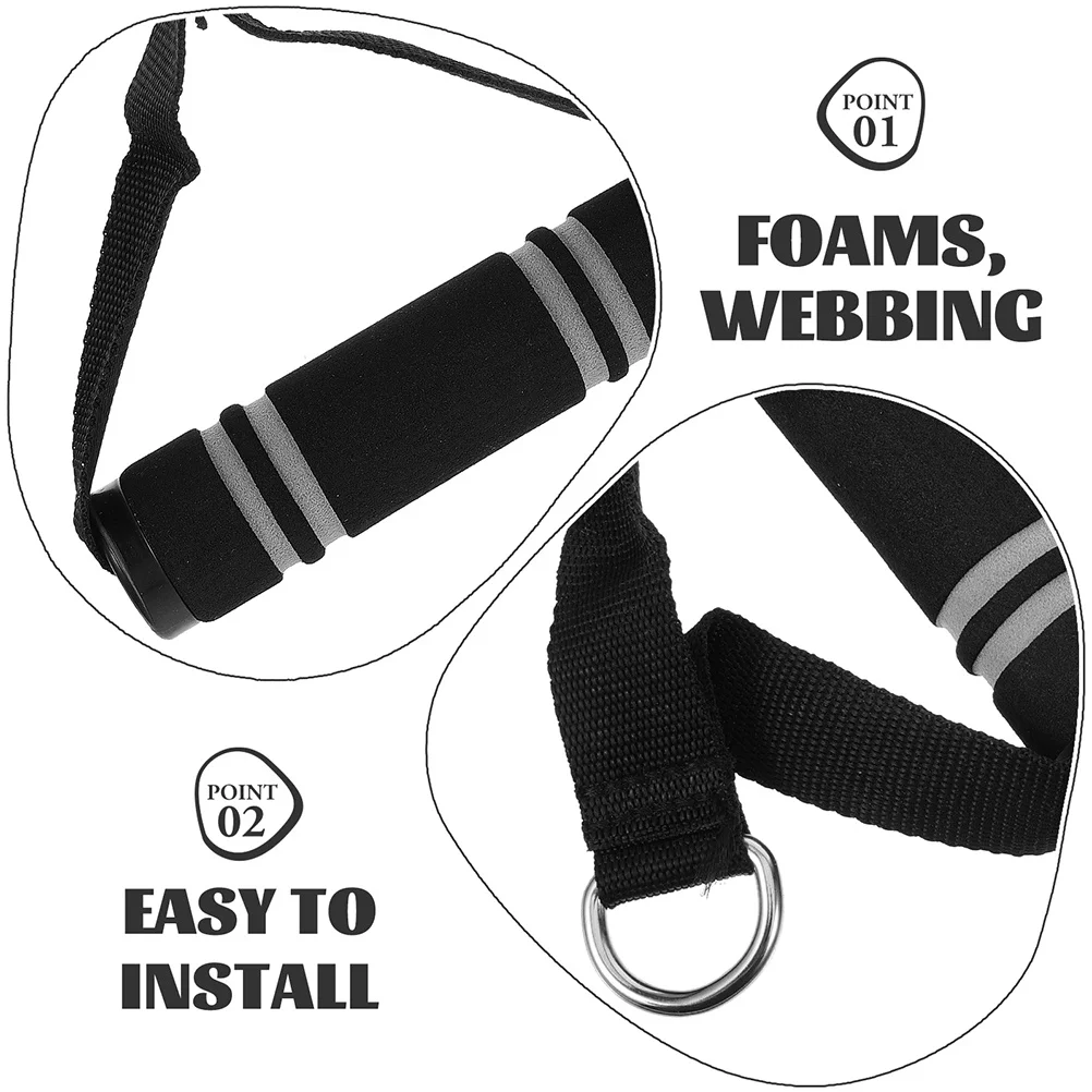 

2Pairs Professional Fitness Handle Cable Attachment for Body Workouts Tone Arms Shoulders Back Strengthen Muscles