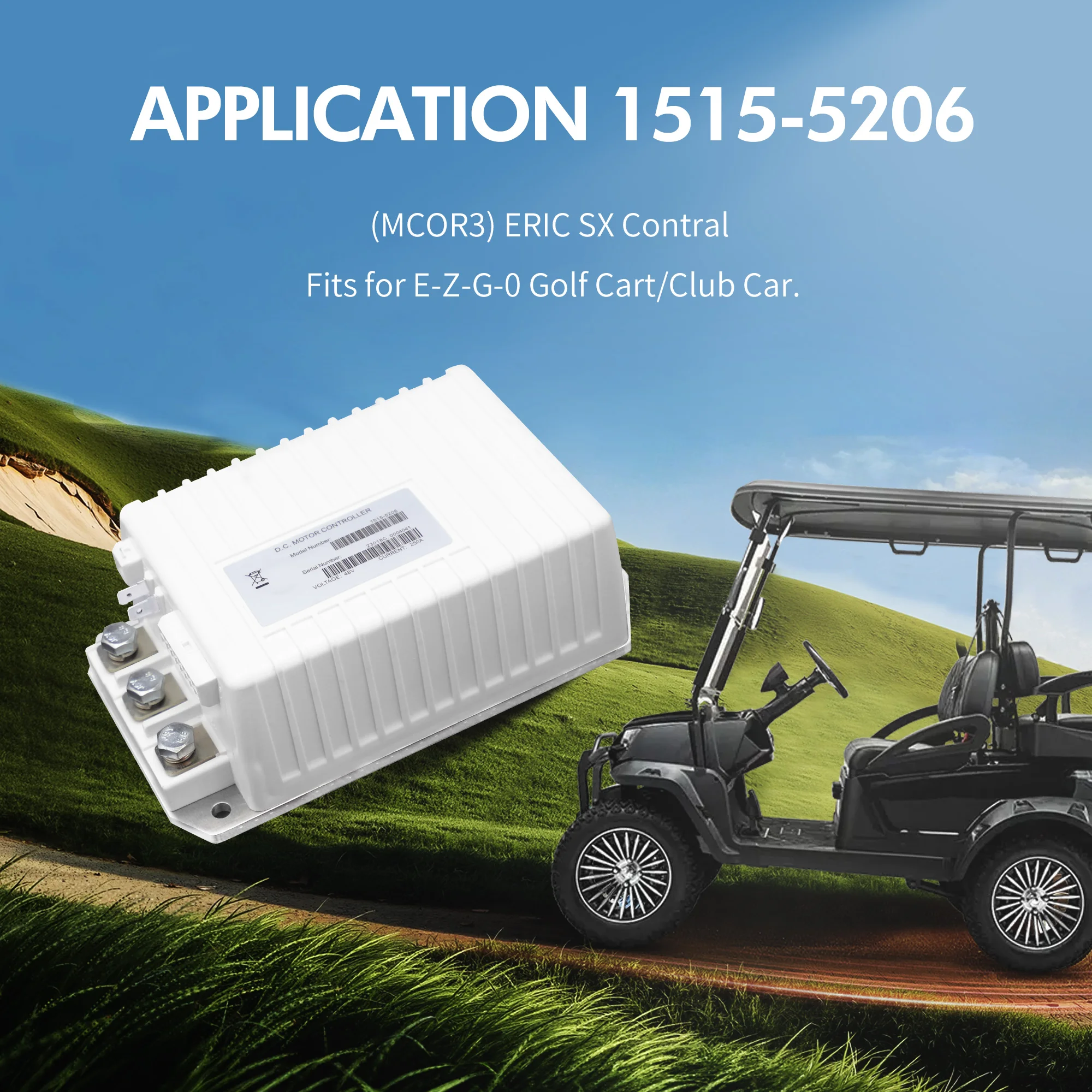 

48V 250A Controller 103982301 for Curtis Club Car Precedent Tempo Onward 2014-2019 Golf Cart 1515-5206