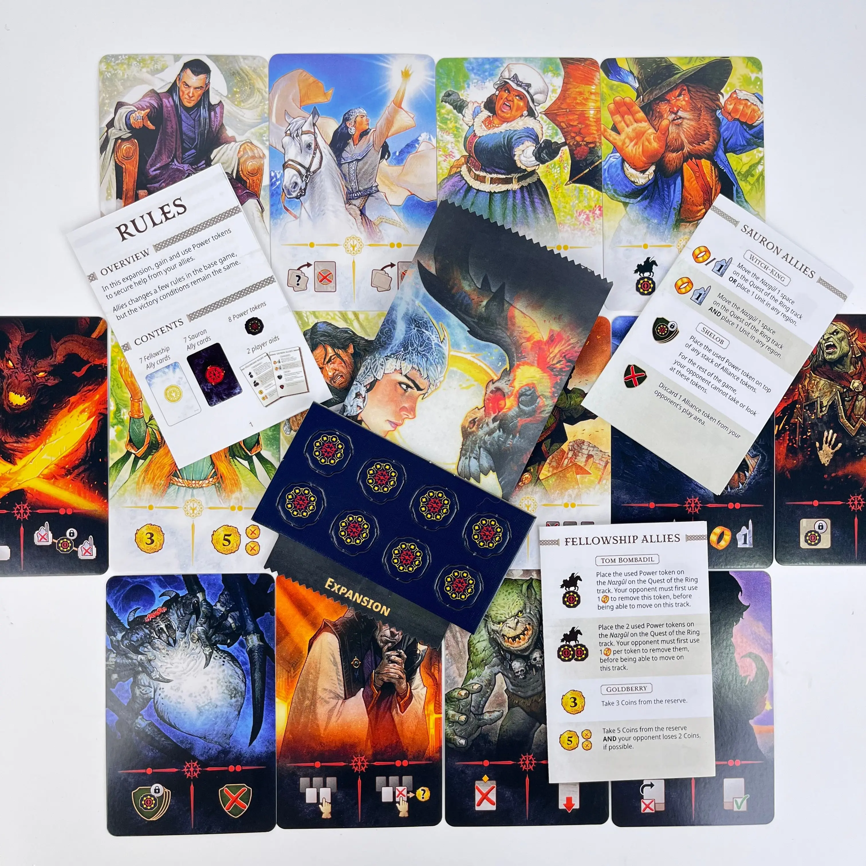 Expansión del juego de mesa – ALLIES DUEL MIDDLE EARTH | Versión en inglés | Requiere el juego base | Juego de Estrategia