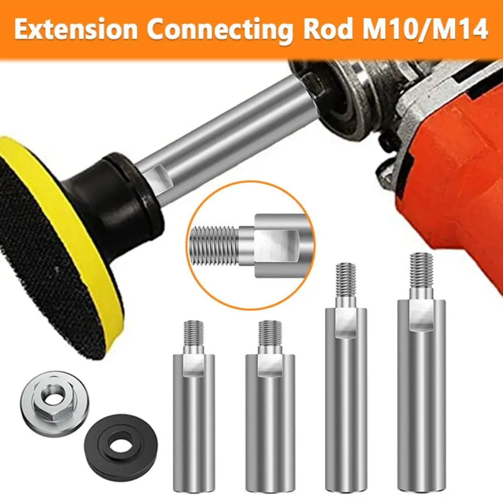 Steel Thread Adapter Extension Rod M10 M14 65/80/95/115mm Angle Grinder Connecting Rod Power Tool