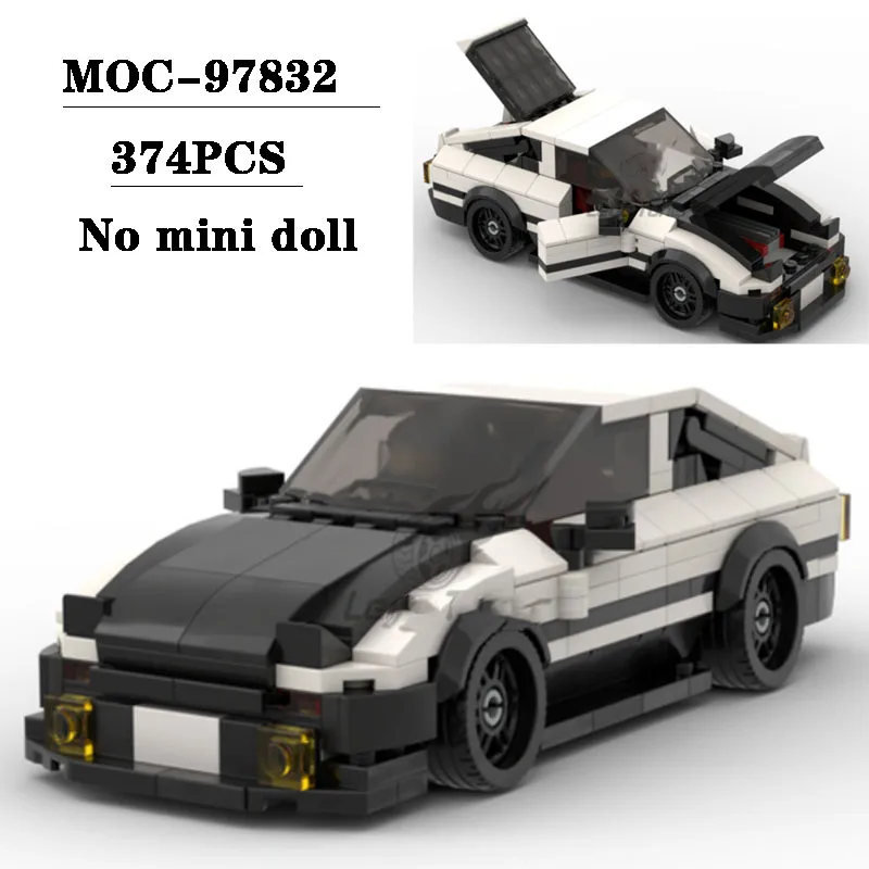 New Compatible MOC-97832 Super Small Sports Car Toy Building Block Model 374PCS Boy Birthday Christmas Decoration Toy Gift