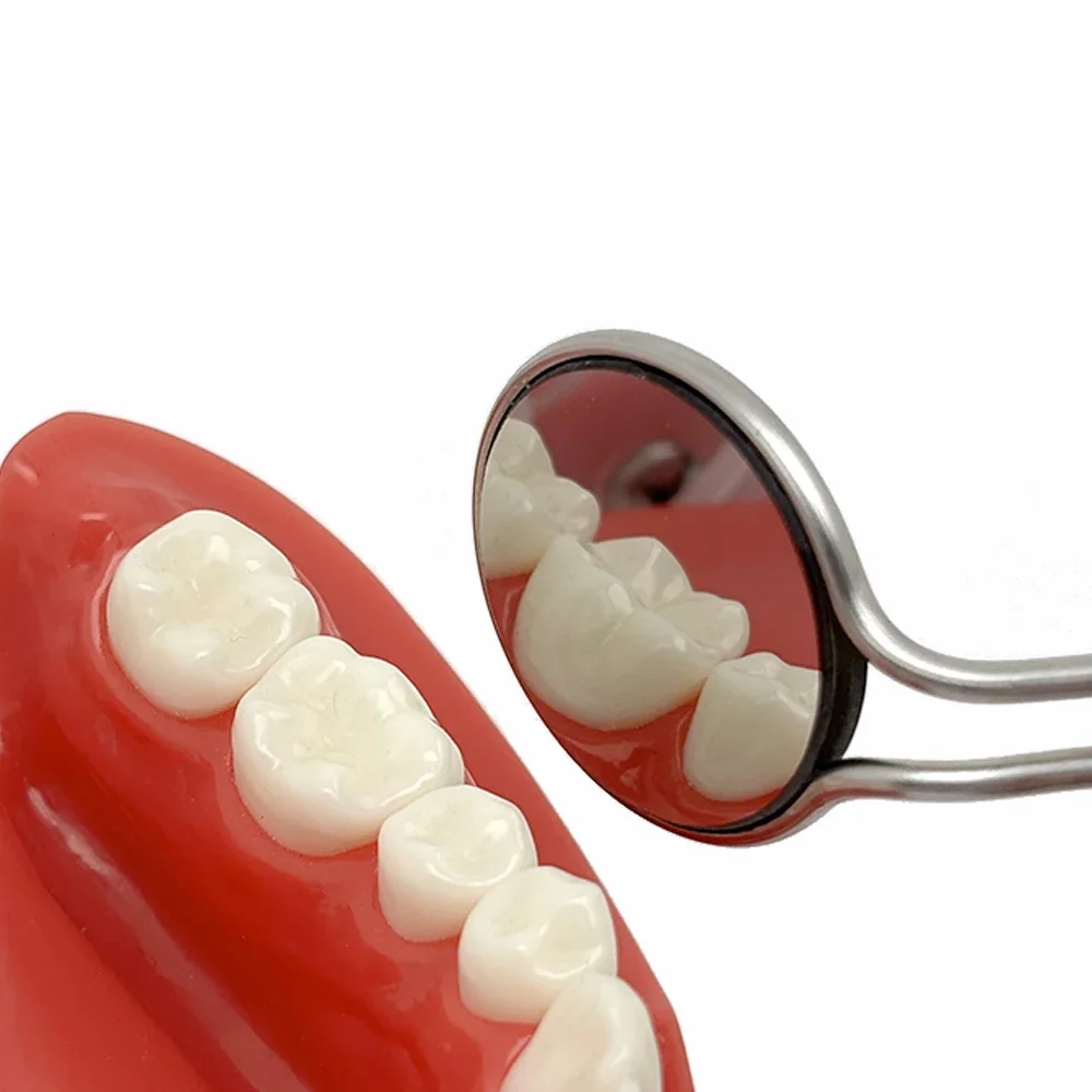 Double-Sided Dental Mouth Mirror with Handle High Quality Anti-Fog Rhodium Oral Mirrors Reflectors Double Sided Reuse