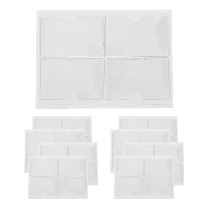 ABJG-36Pcs Self-Adhesive Label Card Holder Index Pockets Holder 6X8.5Cm Clear Plastic Card Holder Adhesive Label Holder