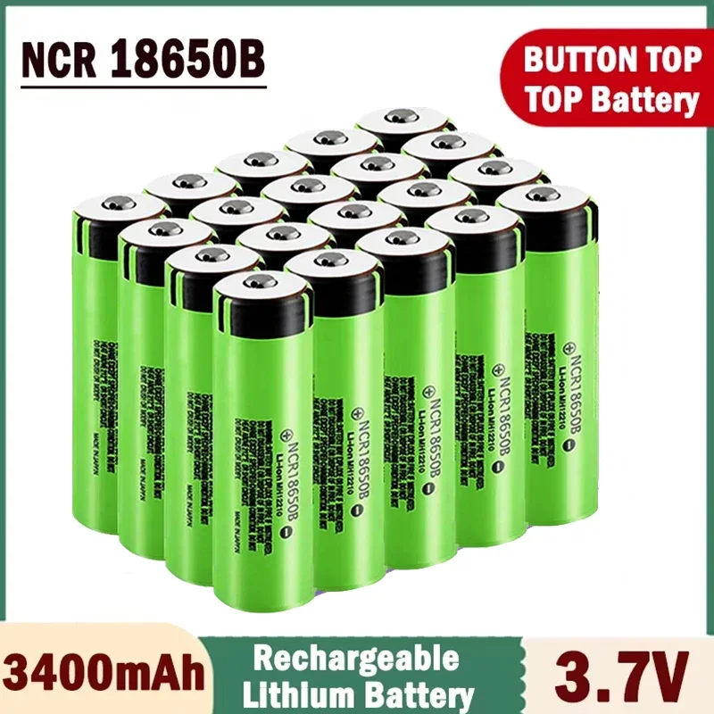 NCR18650B 3400mAh 20A Discharge Panasonic 3.7V 18650 Rechargeable Lithium Battery for Lamp Flashlight Power Tools Tip Batteries