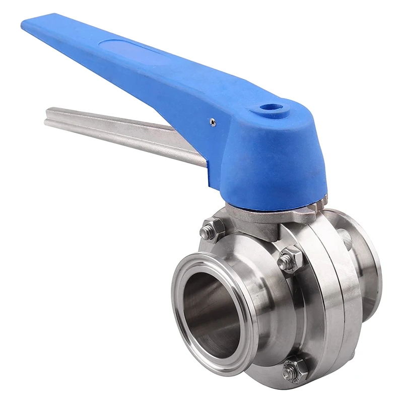 

Butterfly Valve Butterfly Valve with Blue Trigger Handle Stainless Steel 304 Tri-Clamp (1.5 Inch Tri Clamp Butterfly Valve)