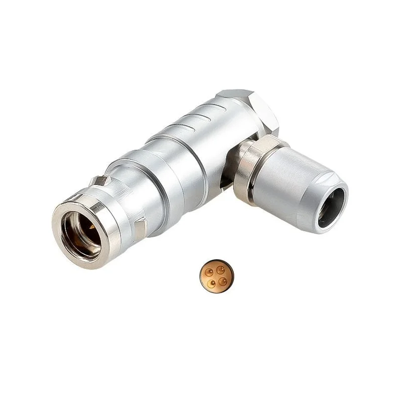 FGG.2K 4 Pin Circular Connector Waterproof EMI Shielded Push-Pull Locking Protective Sleeve for Industrial & Camera Equipment