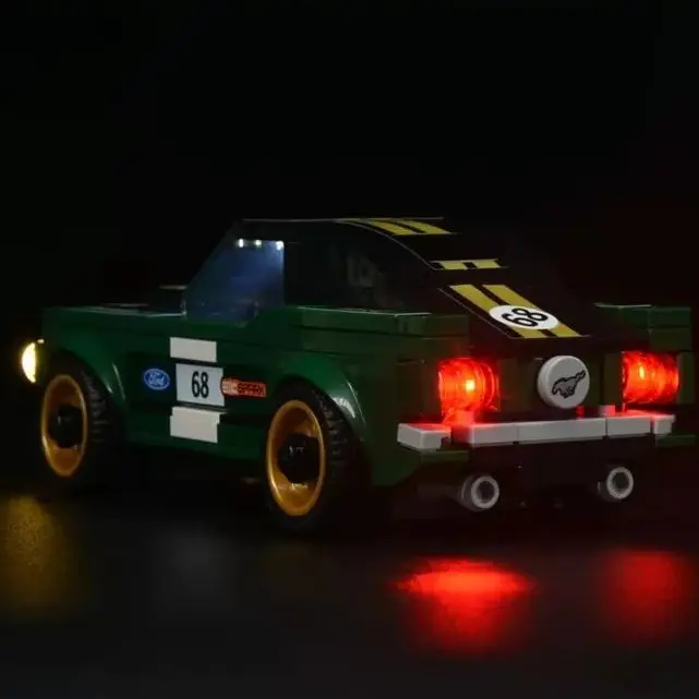 LED Lighting Set Suitable for LEGO 1968 Ford Mustang Fastback 75884 Building Blocks