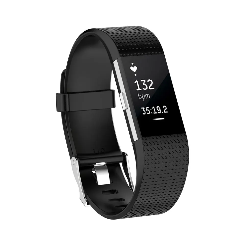 Correa de silicona suave para reloj Fitbit Charge 2, accesorios de repuesto para reloj inteligente, pulsera de silicona