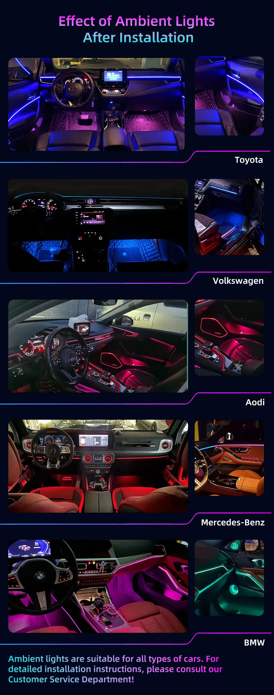 30-in-1 Symphony Auto-Ambientelicht RGB 128 Farben Universeller Auto-Innenraum-LED-Streifen Acryl-Hintergrundbeleuchtung Symphony Atmosphärenlampe – Detail 10