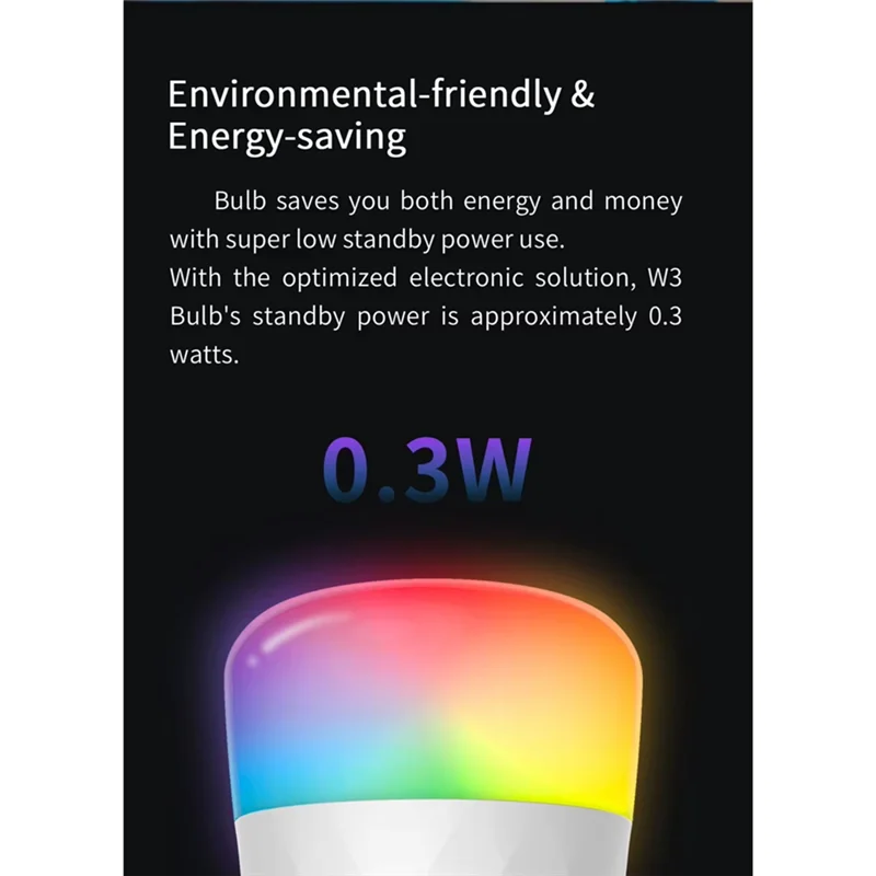 

A26F-Smartthings Совместимая умная светодиодная лампа W3 E27 Многоцветный окружающий свет Wi-Fi Голосовое управление 1700K-6500K Для Mi Home Alexa Goog
