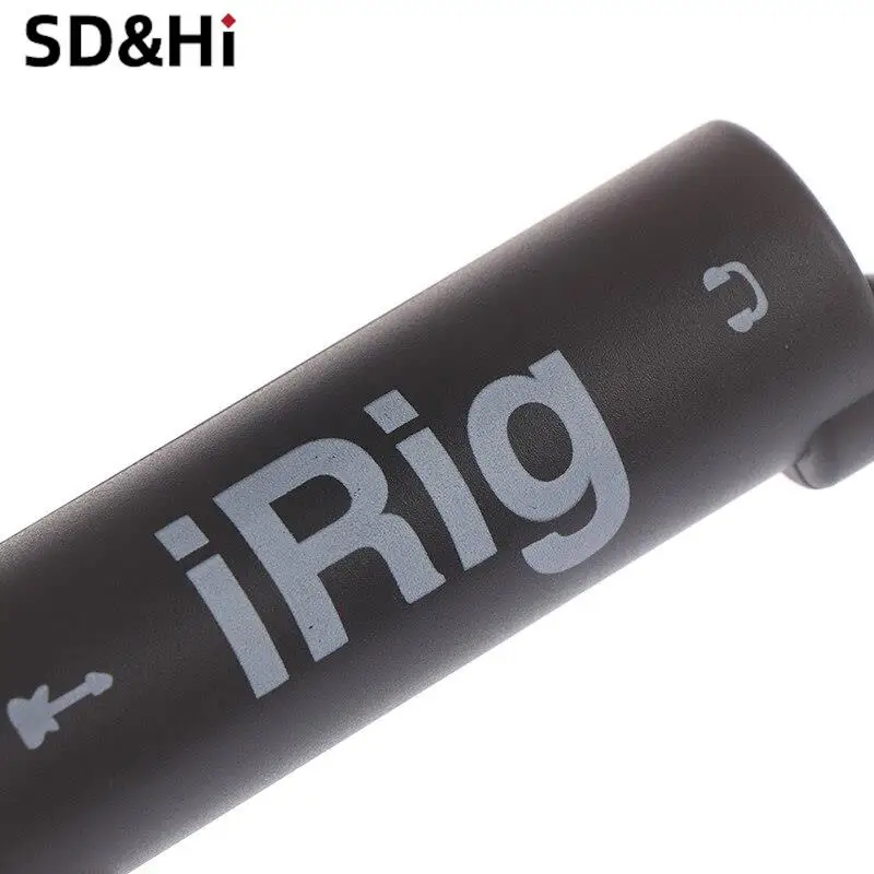 1pc gitara interfejs Audio Tuner gitarowy linia gitary Irig konwerter gitarowy interfejs I-Rig konwerter gitara zamienna gitara do telefonu