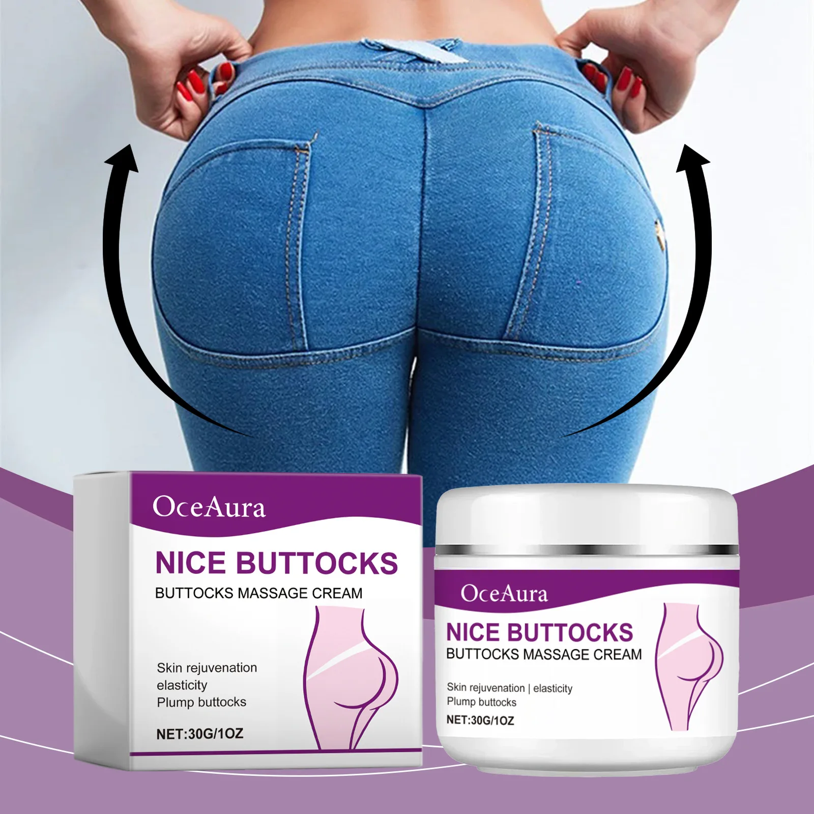 

OCEAURA Крем для подтяжки бедер, укрепляющий кожу, повышает эластичность, улучшает лифтинг шероховатости, формирует эпидермис, снимает сухость, успокаивающий крем для бедер