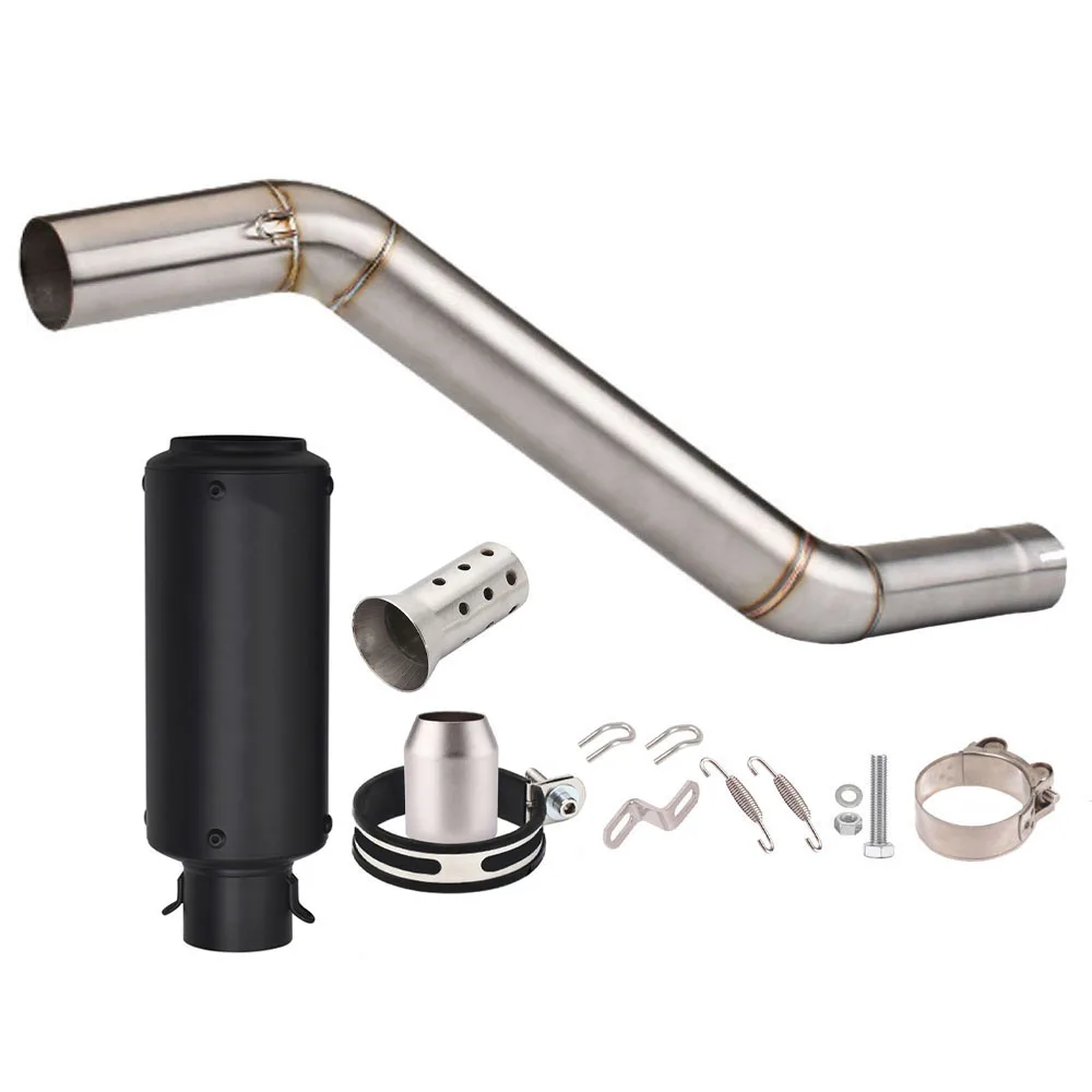 

Steel Exhaust Upgrade Mid Link Pipe with Muffler Tips for CFMOTO 650NK 400NK 650MT 2014-2023 DB Killer Compatible