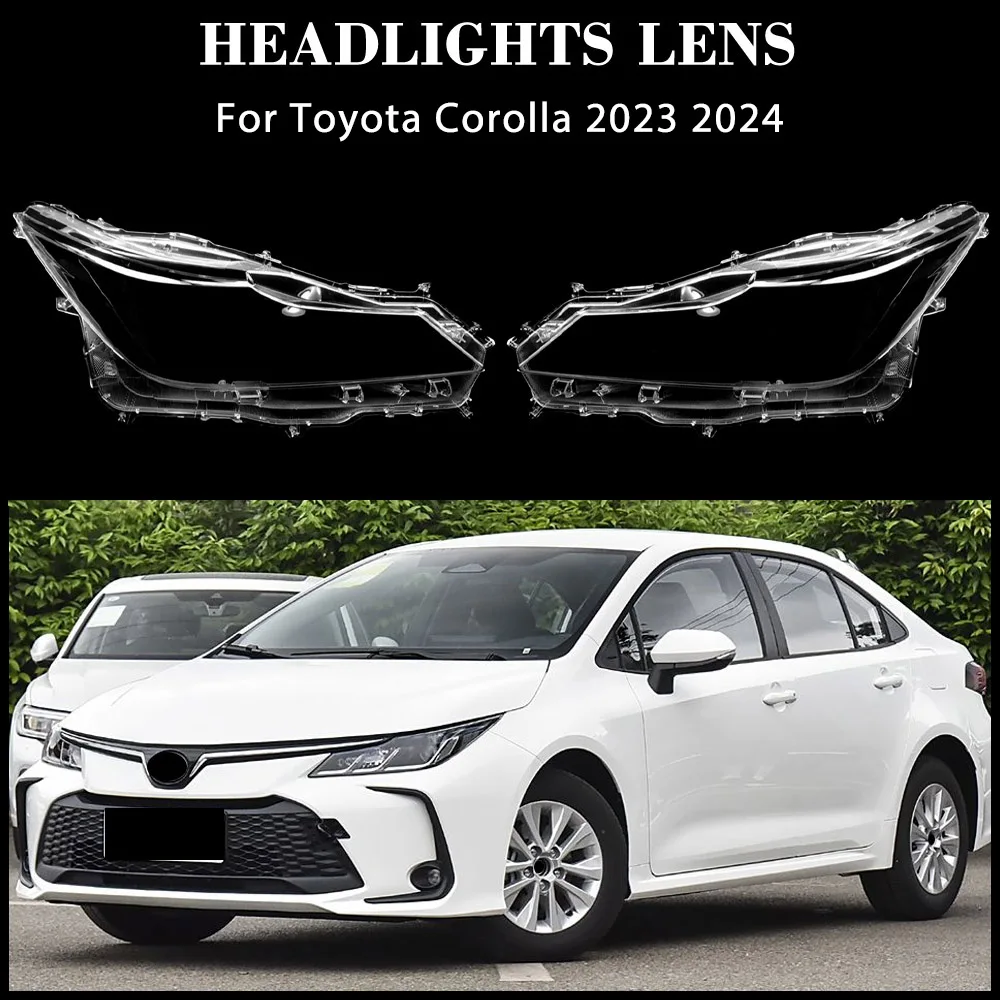 

For Toyota Corolla 2023 2024 Car Accessories Headlight Cover Shade Headlamp Shell Transparent Lampshade Lens Plexiglass
