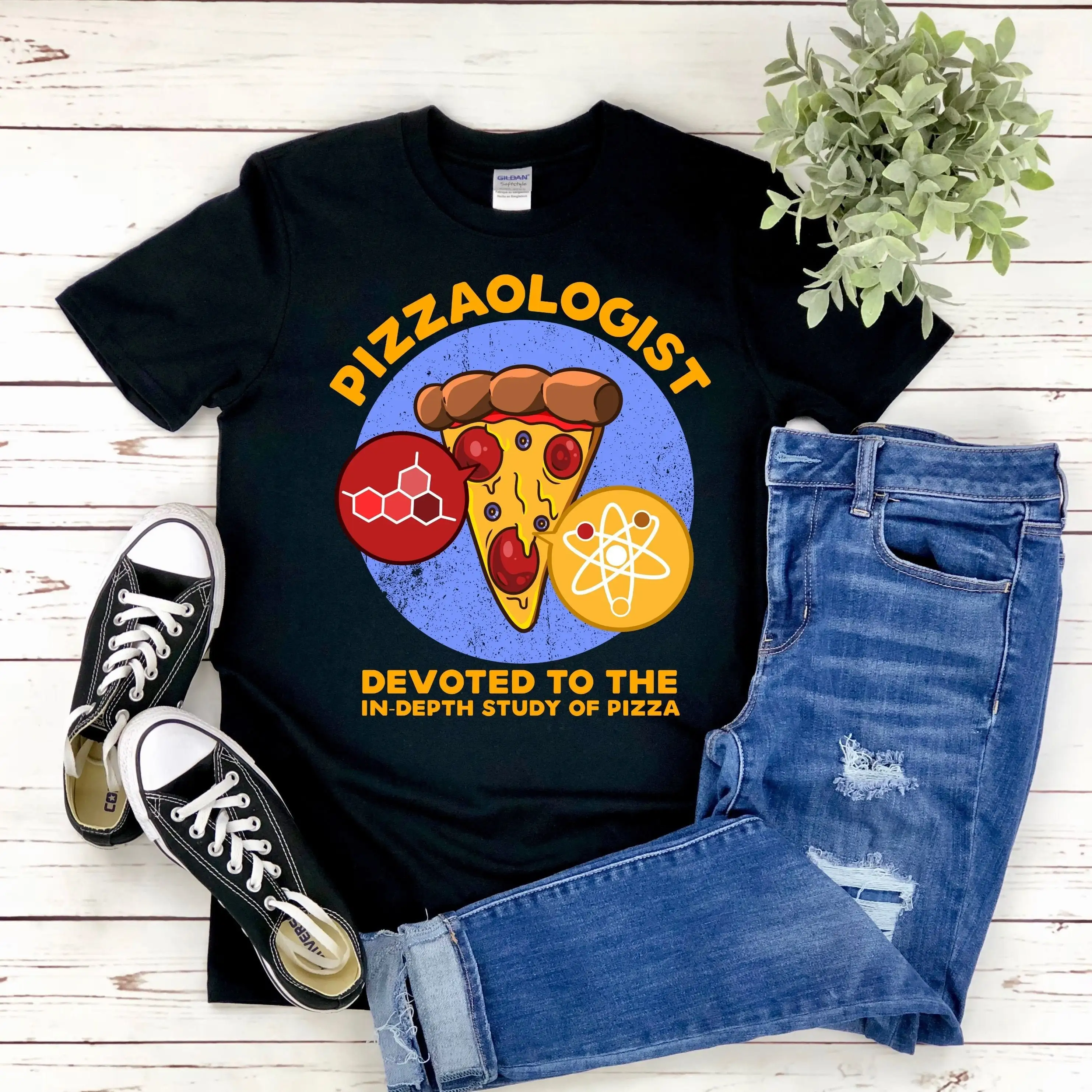 Pizzaologist In Depth Study Of Pizza Lover Scientist Baker Food Science Foodie Italian Chef Pun T Shirt Sweater