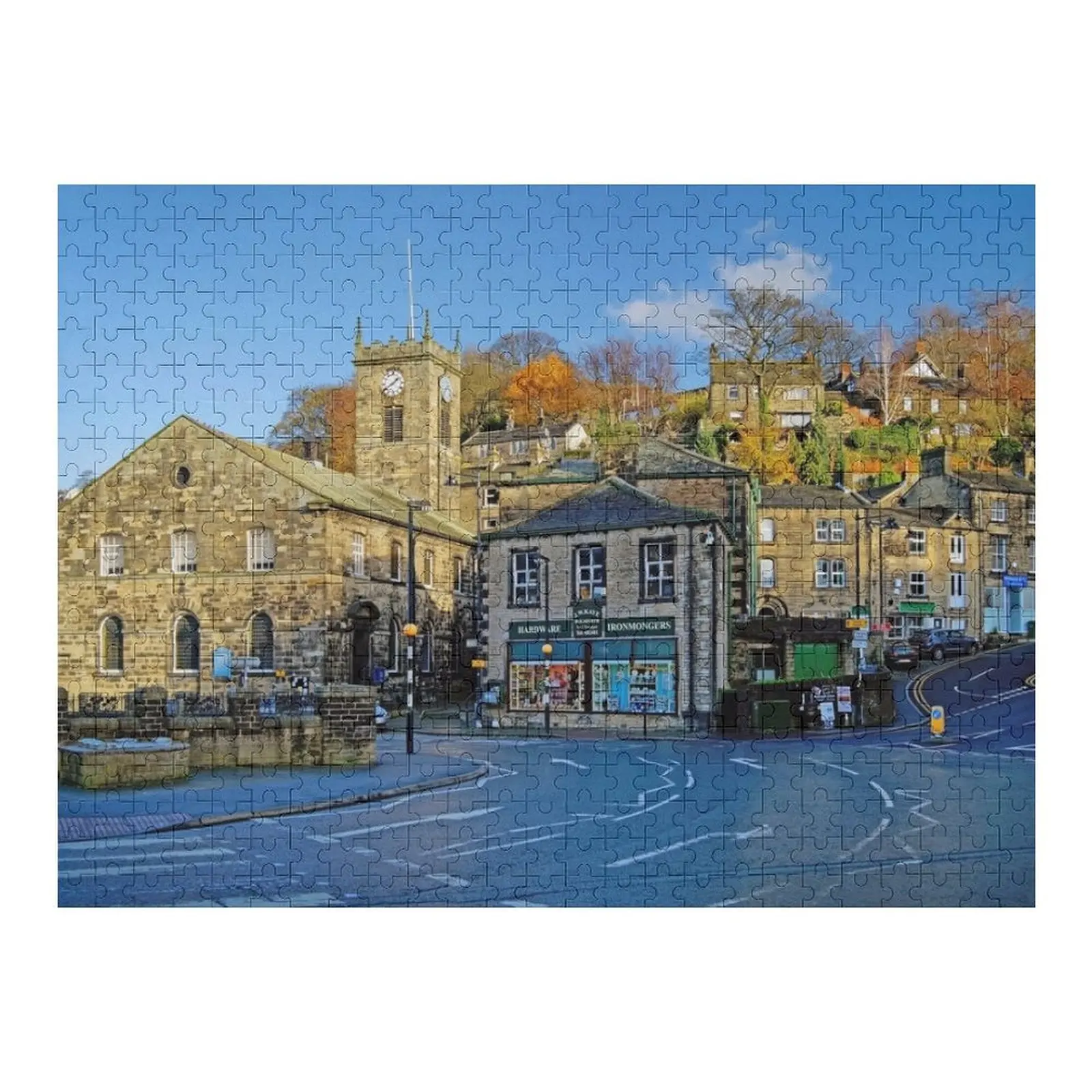 

Holmfirth Town Centre Jigsaw Puzzle Custom Wood Photo Custom Custom Puzzle