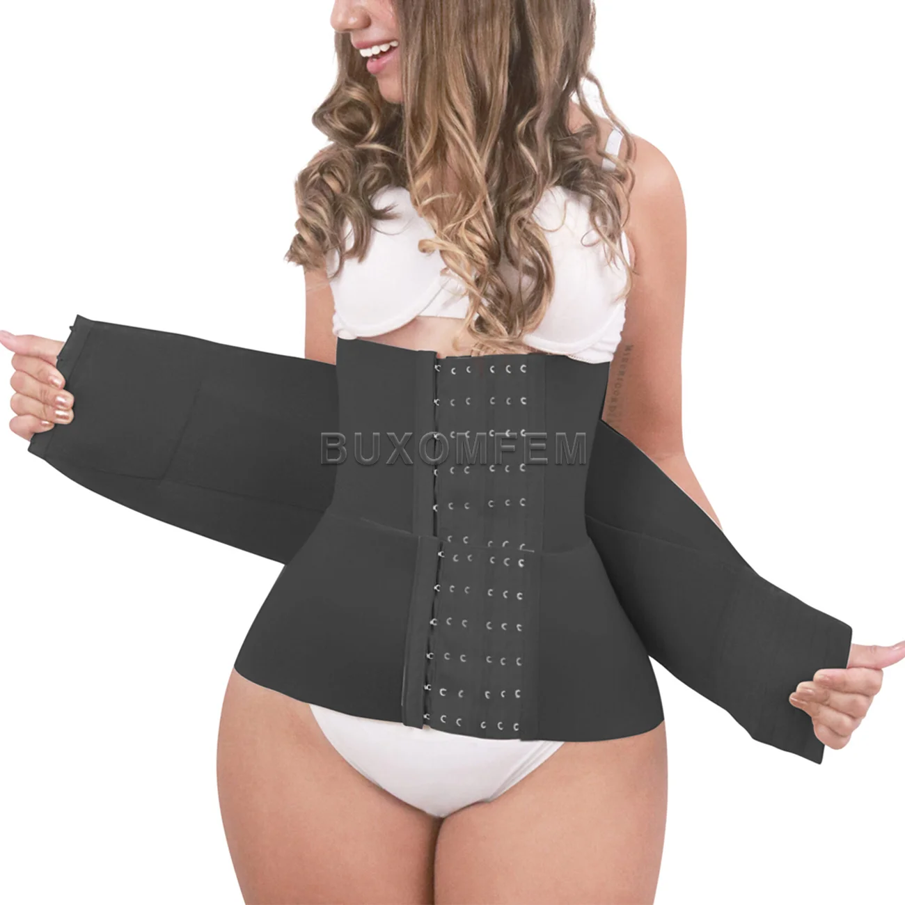 Podwójna kontrola brzucha rozciągliwe kolumbijskie pasy brzuch w kształcie gorset talii po operacji regulowany pas na brzuch pas wyszczuplający w talii