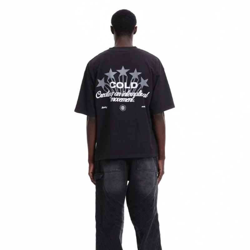

Coldculture Europe Street Trend Fashion Brand Men's and Women's T Shirt Classic Print Cotton Round Neck Short Sleeve Casual Tee