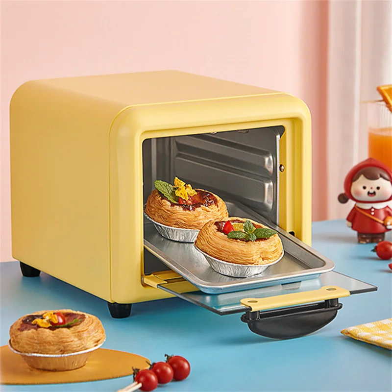 Electric Oven Bake Oven Portable Mini 4 inch Cake Egg Tart Baking Stove Mechanical Barbecue Grill Yellow Electric Oven Mini 5L