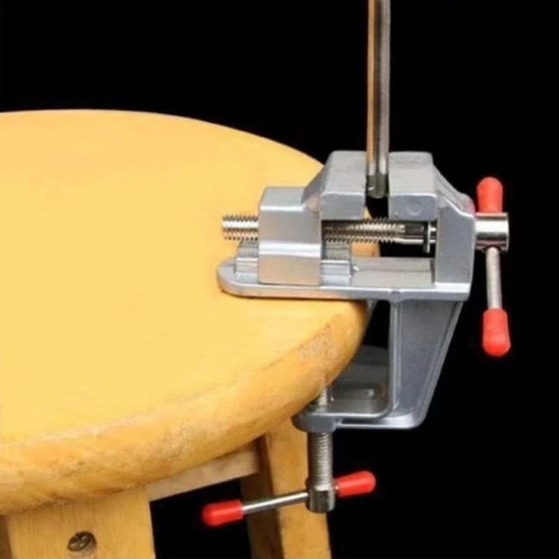 652F Table Vise Aluminum 360 Degree Rotating Base Perfect For DIY Enthusiasts Secure Holding In Various Crafting Environment